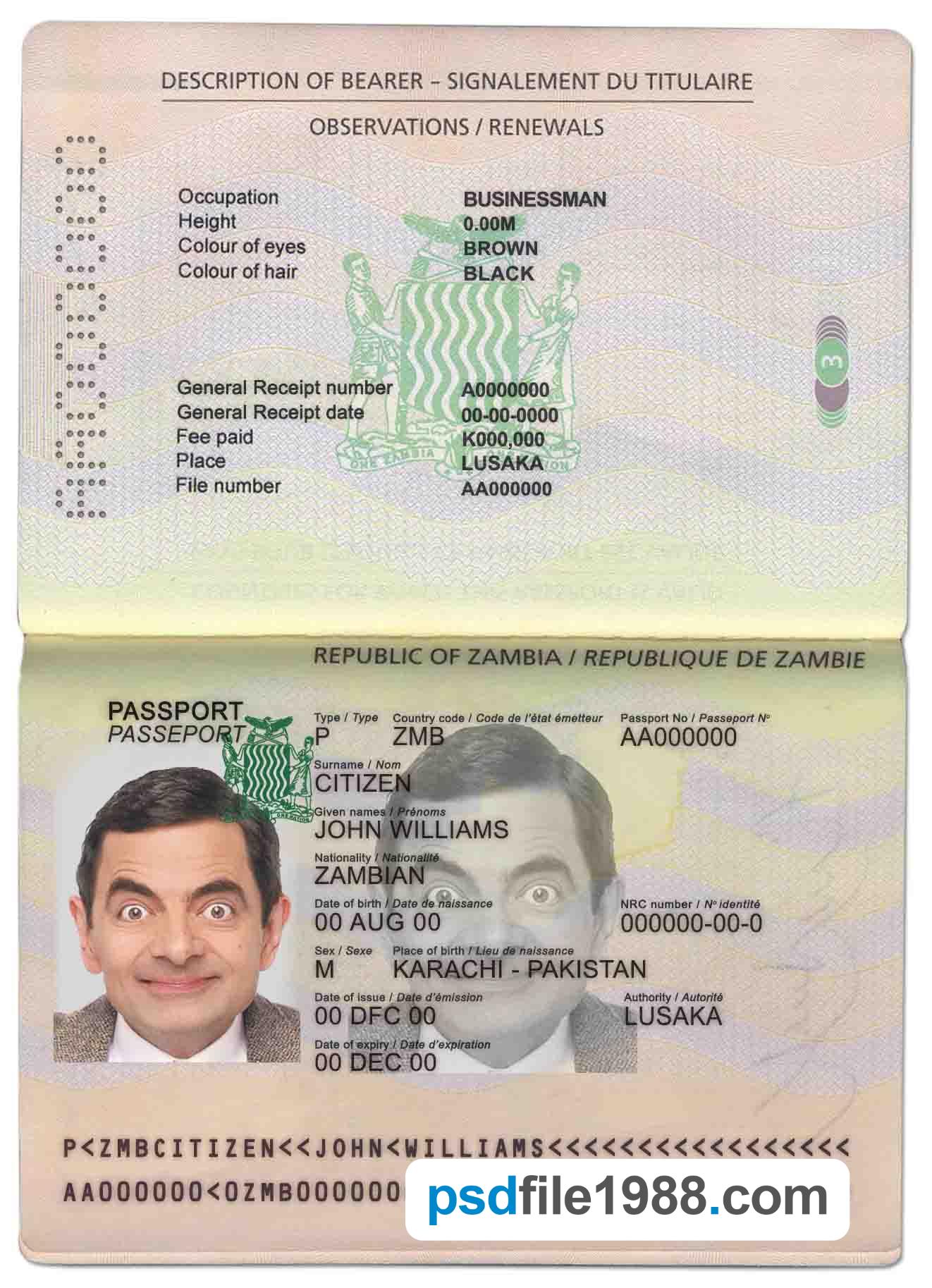 Zambia Passport